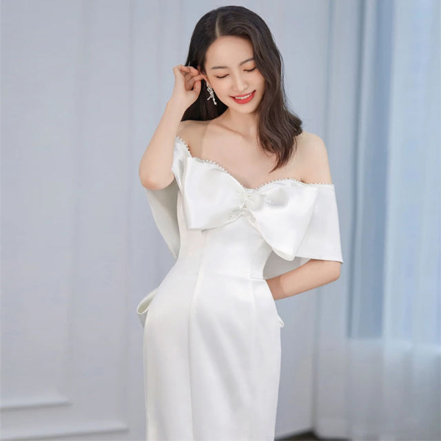 New Sexy Sweetheart Satin 2022 Mermaid Wedding Dress Plus Size Dress C2617