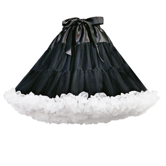New Short Tulle Petticoat Dress Girls Skirt Petticoat Tutu Lolita Faldas Cupcake Dress Multi Color C27032