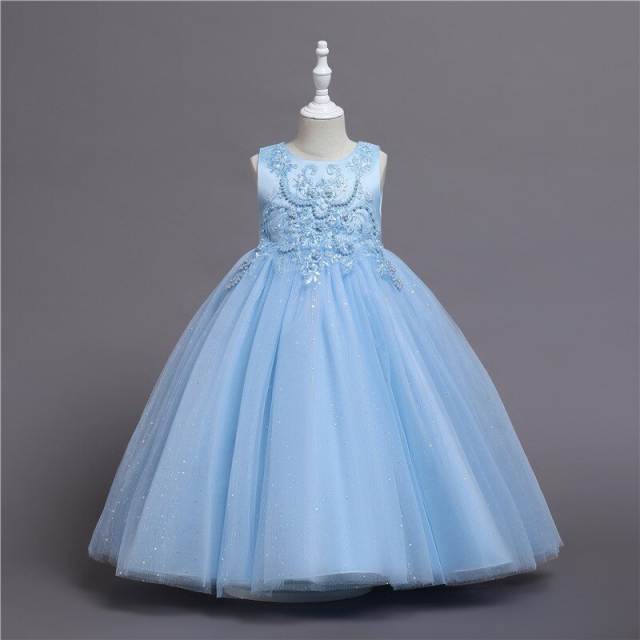 Kids Dresses For Girls Teenager Bridesmaid Elegant Princess Wedding Lace Dress Party Formal Wear 8 10 12 14 Years C27153