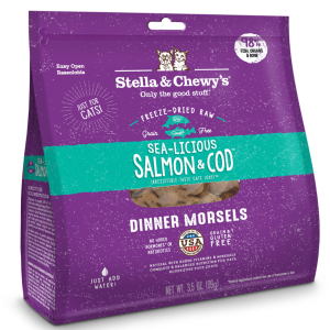 Stella & Chewy's Dinner Morsels 凍乾生肉貓主糧 三文魚及鱈魚配方 8oz