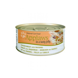 Applaws 貓罐頭 啫喱雞胸及鯖魚 Chicken with Mackerel in Jelly 70g (淺橙)