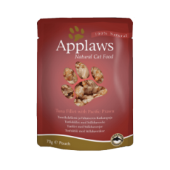 Applaws 貓濕糧 Cat Pouch 吞拿魚及太平洋蝦 Tuna with Pacific Prawn 70g (紅)