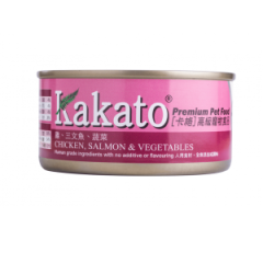 Kakato卡格 貓狗罐頭 三文魚及魚湯 170g (貓狗共用)