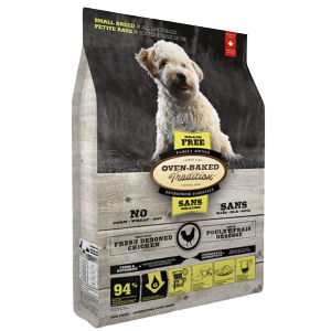 Oven Baked 無穀物狗糧 雞魚配方 細粒 Grain Free Chicken & Fish 5lb (灰底粉黃色)