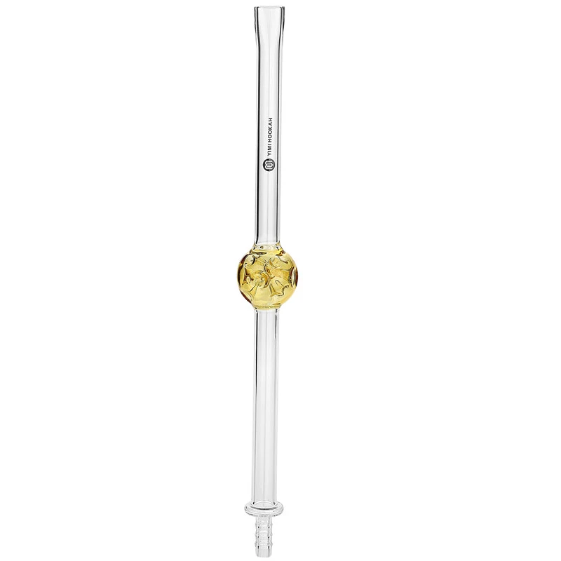 Yimi Hookah Premium Glass Hookah Mouthpiece with Golden Glass Ball