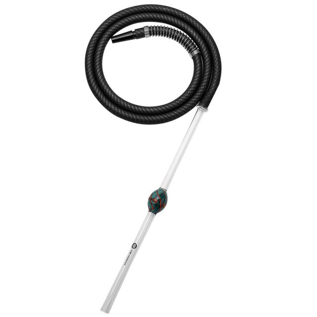Yimi Hookah Carbon Silicone Hose Glass Mouthpiece Set