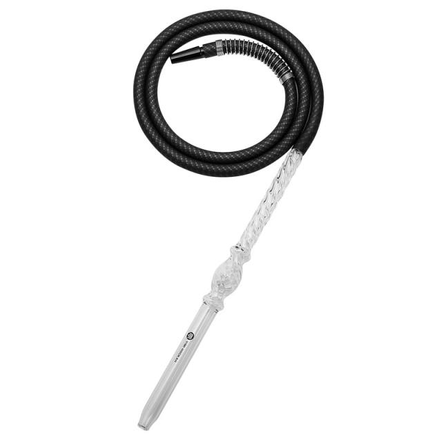 Yimi Hookah Hose Set With Carbon Hose and Glass Mouthpiece
