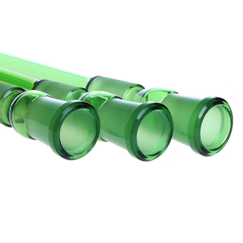 18mm-18mm 3.0" Green Color Glass Downstem