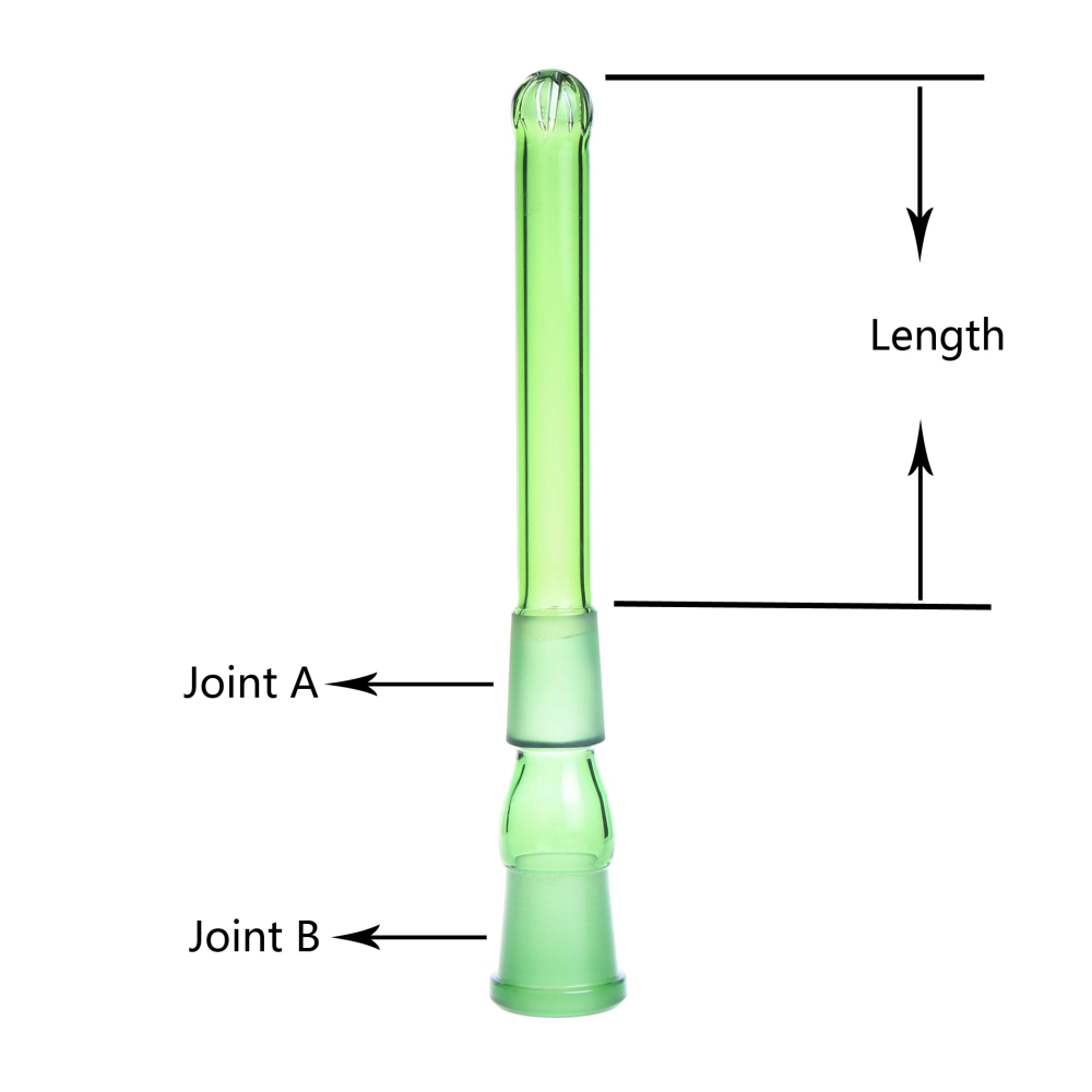 18mm-18mm 3.0" Green Color Glass Downstem