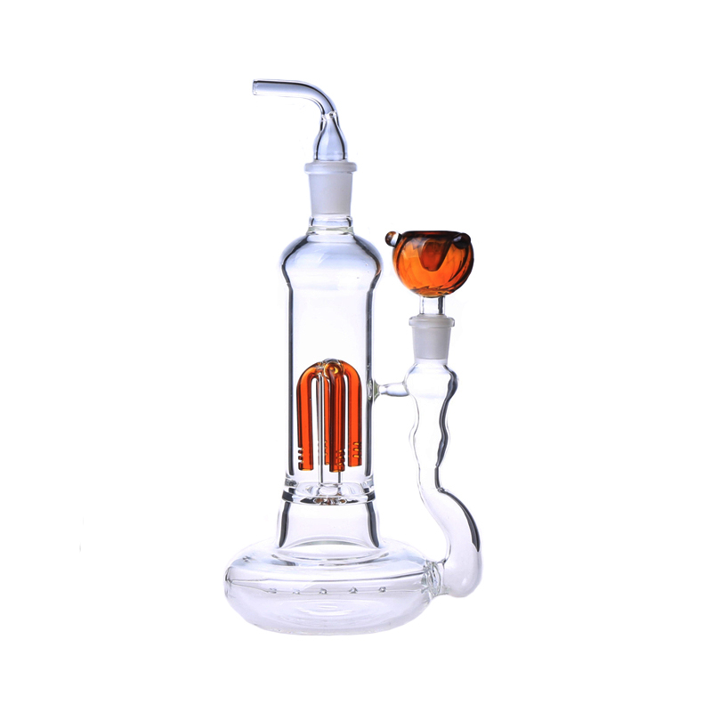 Orange Tree Perc Glass Bong With Mouthpiece