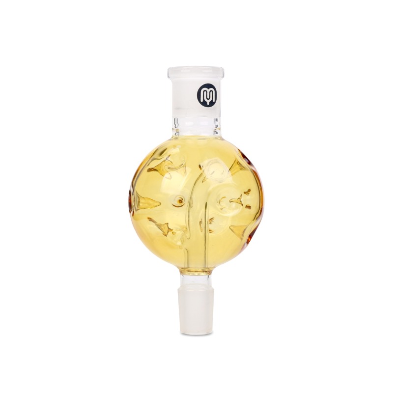 Yimi Hookah Yellow Ball Molasses Catcher Height 13.5cm Dia 7cm 18mm Female Joint-18mm Male Joint