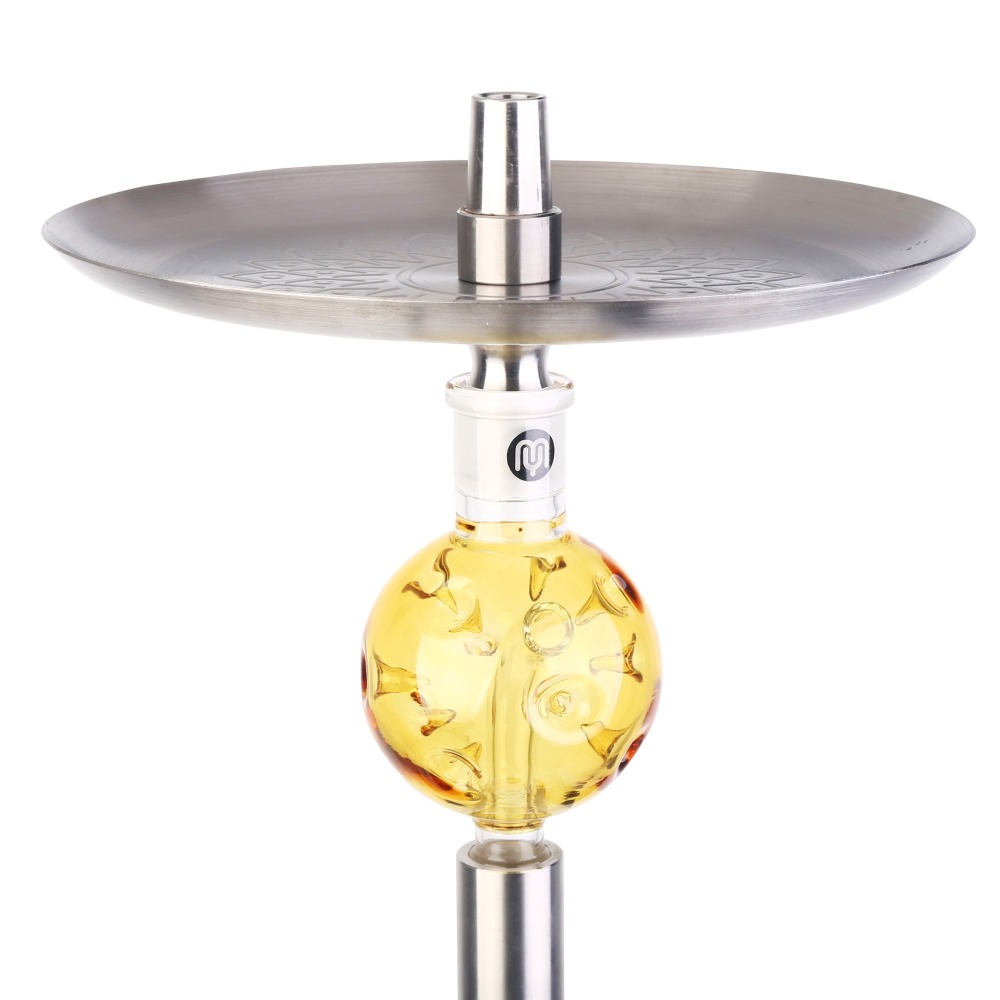 Yimi Hookah Yellow Ball Molasses Catcher Height 13.5cm Dia 7cm 18mm Female Joint-18mm Male Joint