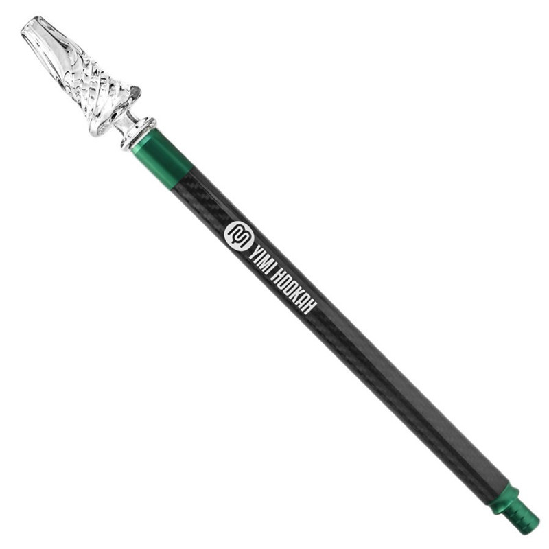 Yimi Hookah Carbon Fiber Aluminum Glass Head Hookah Mouthpiece