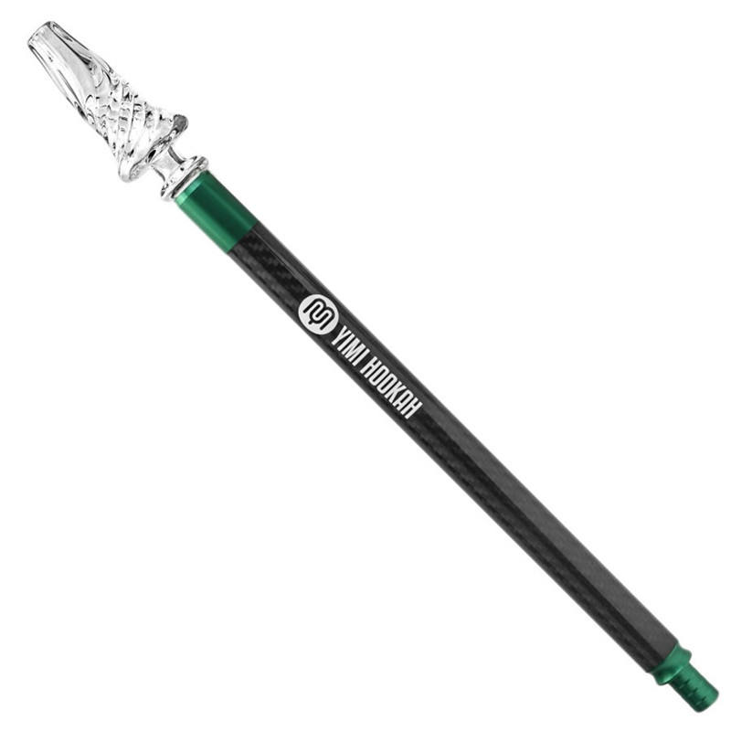 Yimi Hookah Carbon Fiber Aluminum Glass Head Hookah Mouthpiece
