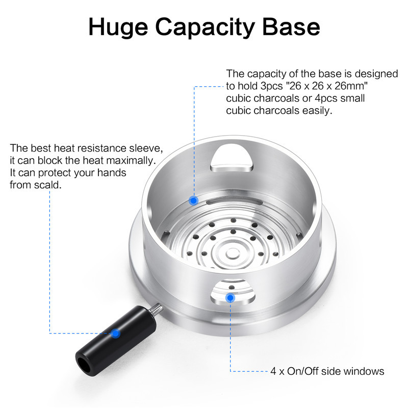 Yimi Hookah Heat Management System Premium Aluminum CNC Universal Fit Shisha Bowl