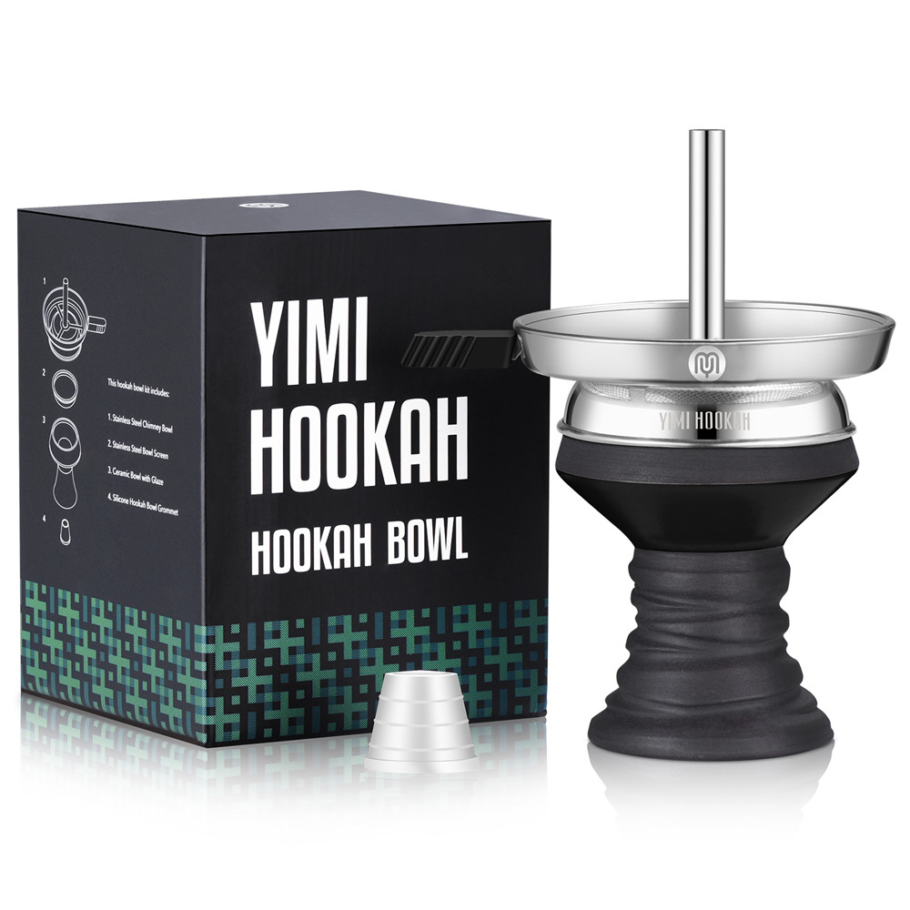 Dropship Hookah Bowl Set Premium Stone Black Bowl Shisha Bowl With