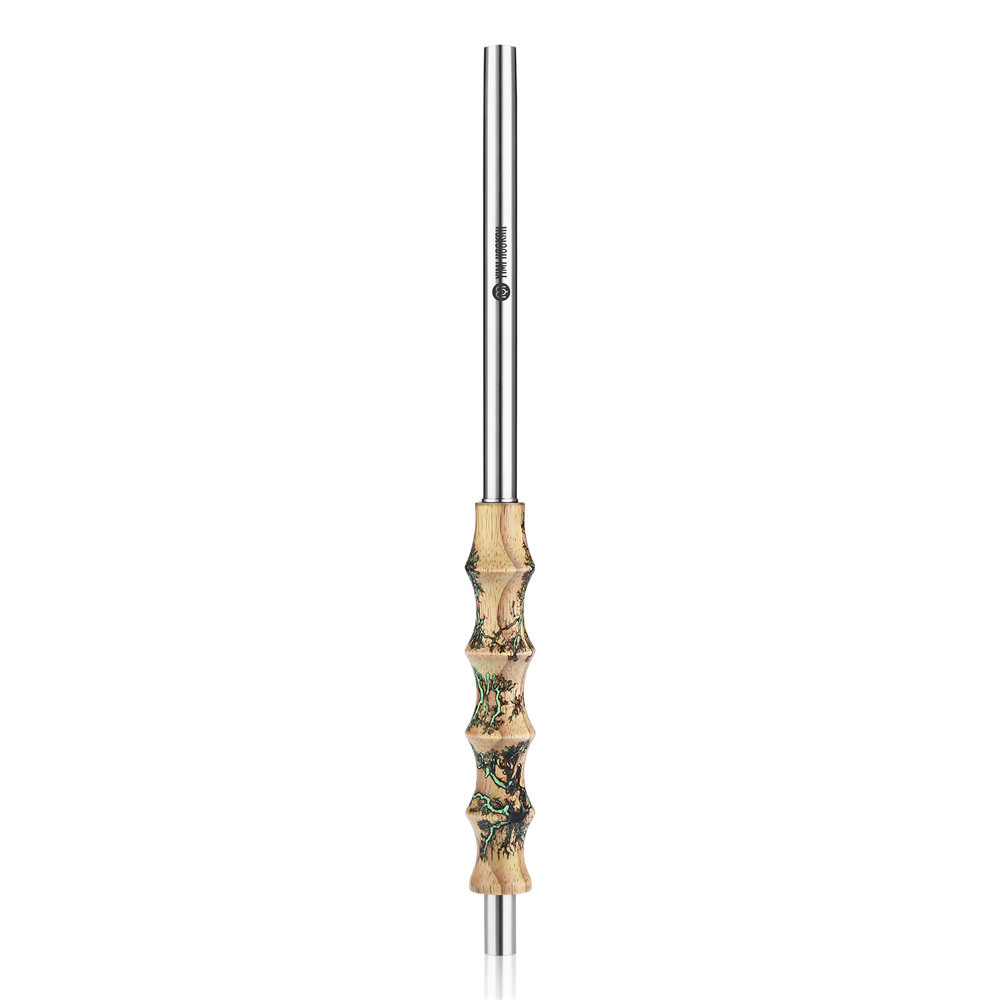 Yimi Hookah Thunder Shisha Mouthpiece Wooden Combine 304 Stainless Steel 35cm