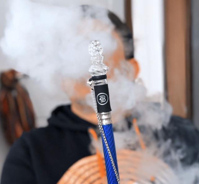 Glass Hookah Mouthpiece With 304ss Chain Pu Leather Pouch