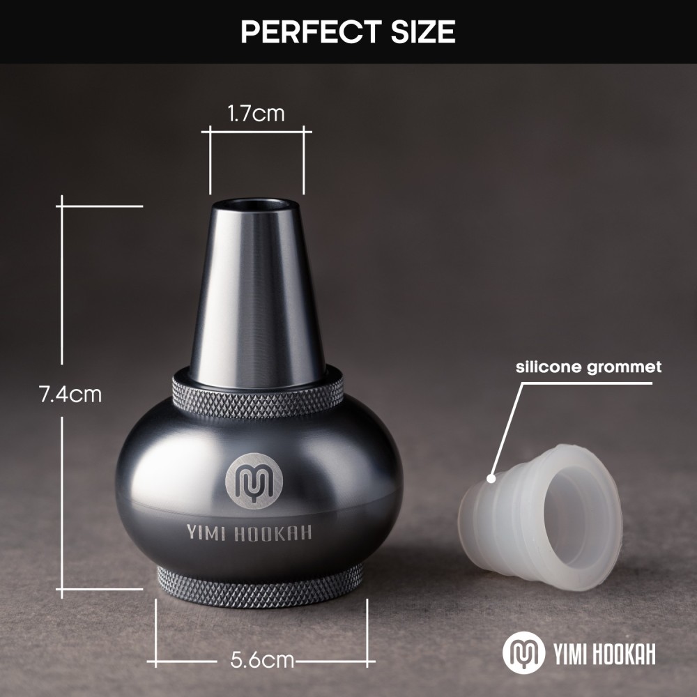 Yimi Hookah Shisha Molasses Catcher Universal Aluminium Catcher with Adaptor Gray