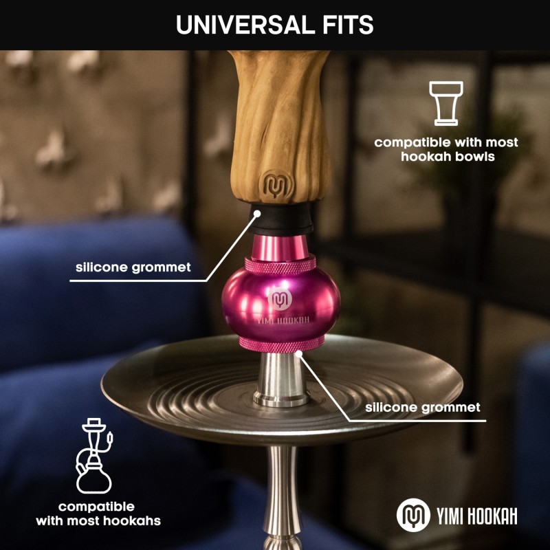 Yimi Hookah Shisha Molasses Catcher Universal Aluminium Catcher with Adaptor Pink