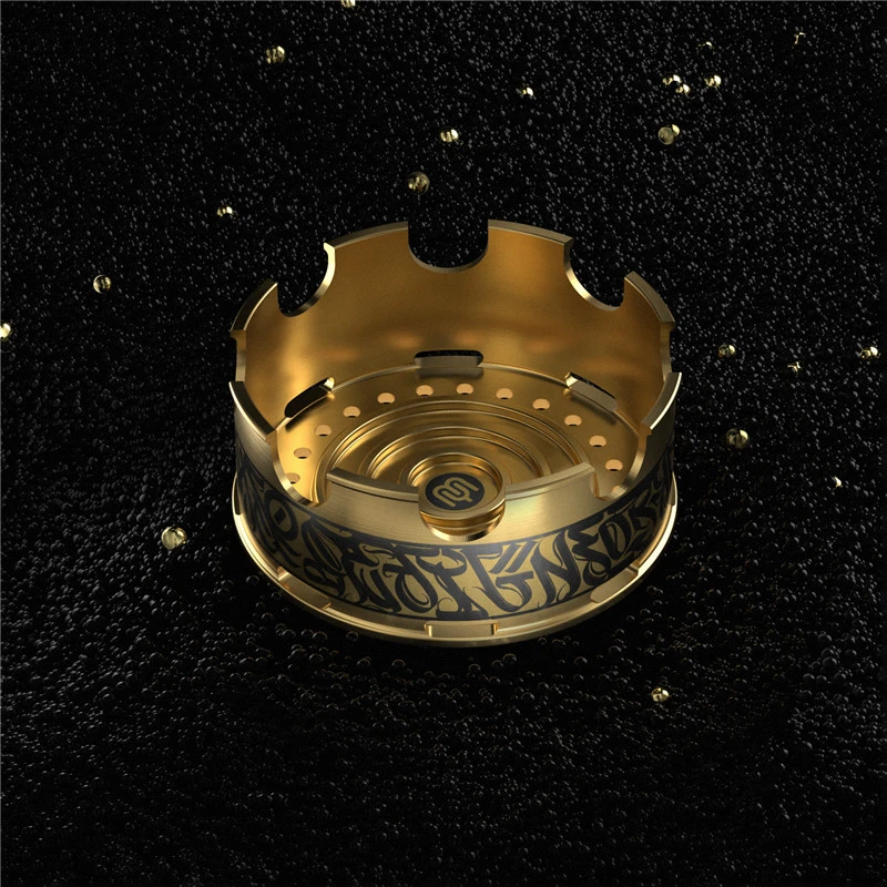 Stainless Steel Hookah Heat Management System Crown Hookah HMD -Gold