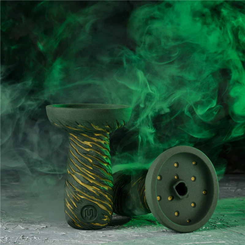 KONG &amp; Yimi Hookah Collab Phunnel Bowl - LAVA Deep Green