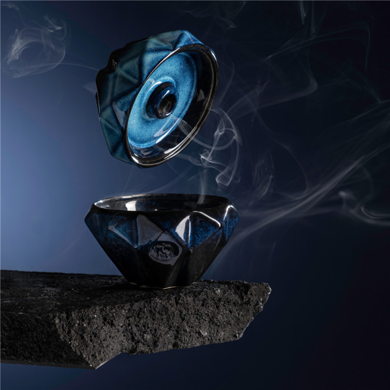 Diamond Clay Phunnel Hookah Bowl-Blue