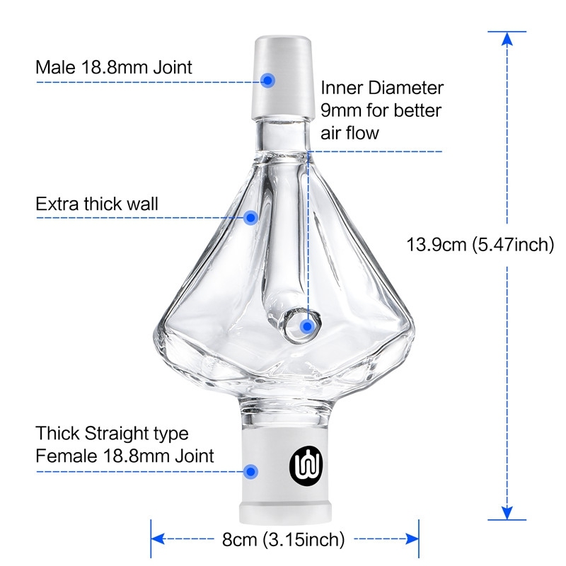 Yimi Hookah Glass Diamend Molasses Catcher 18mm Joint