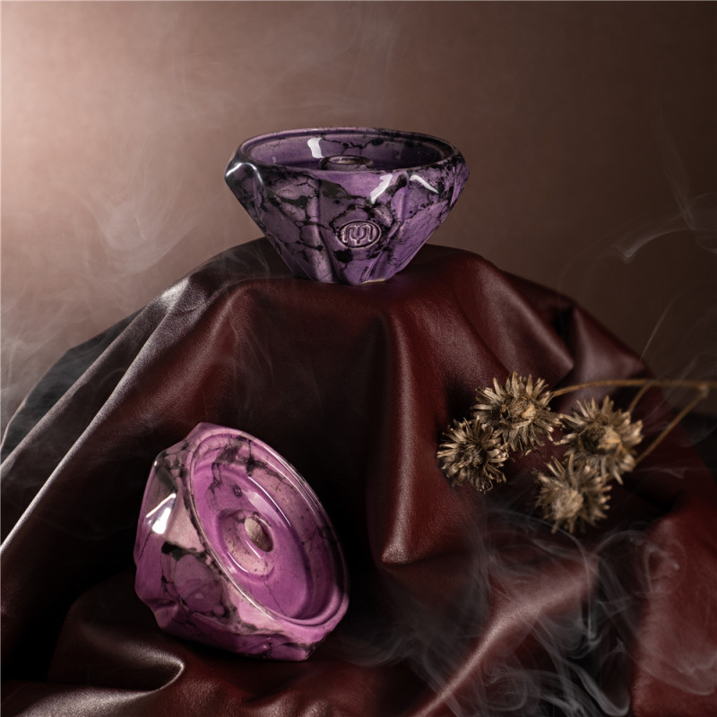 Diamond Clay Phunnel Hookah Bowl-Purple