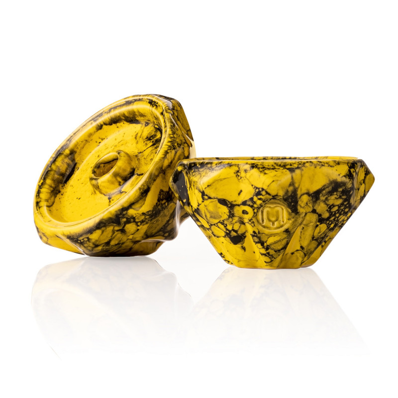 Diamond Clay Phunnel Hookah Bowl-Yellow