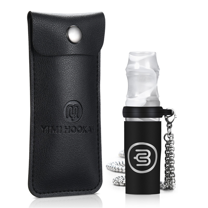 Yimi Hookah Mouth Tips Resin Shisha Mouthpiece with Pouch Stainless steel Chain