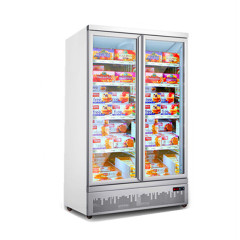 Double Door Bottom Mounted Freezing Showcase-Black