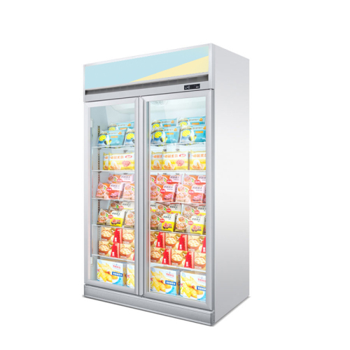 双门顶装冷冻展示柜-白色