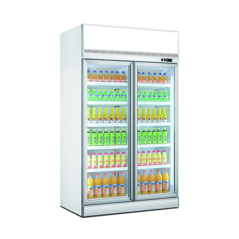 Double Door Top-mounted Refrigerated Showcase-White