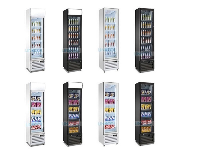 Showcase fridge led light supermarket cooler glass door retail soft drink display cooler