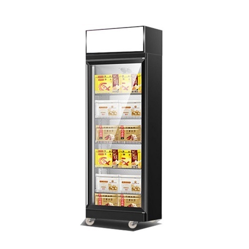 Air Cooling Display Glass Door Upright Freezer Commercial Cabinet Ice Cream Chiller Display Cooler