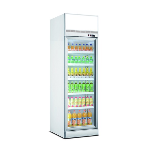 Glass Door Drink Cooler Storage Fridge Led Light Upright Display Refrigerator