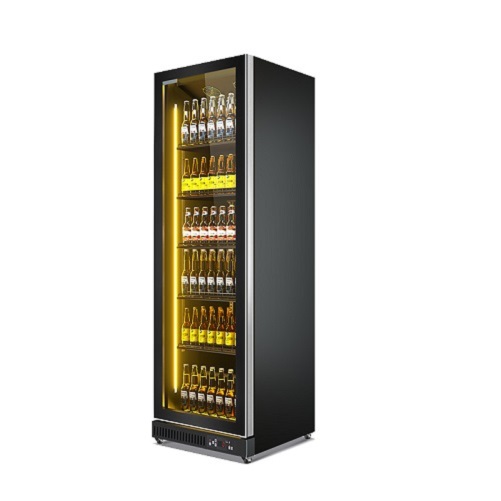 Commercial 400L Single Glass Door Upright Beer Display Fridge Bar Showcase Chiller Refrigerator