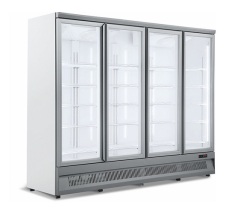Digital Controller Glass Door Fridge Stores Upright Drink Cooler With Wheels Commercial Beverage Refrigerator
