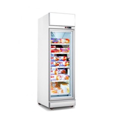 Standing Glass Door Frozen Cabinet Ice Cream Showcase Fridge Commercial Freezer Refrigerator