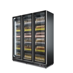Commercial Supermarket Glass Door Chiller Drink Bottles Beverage Bar Fridge