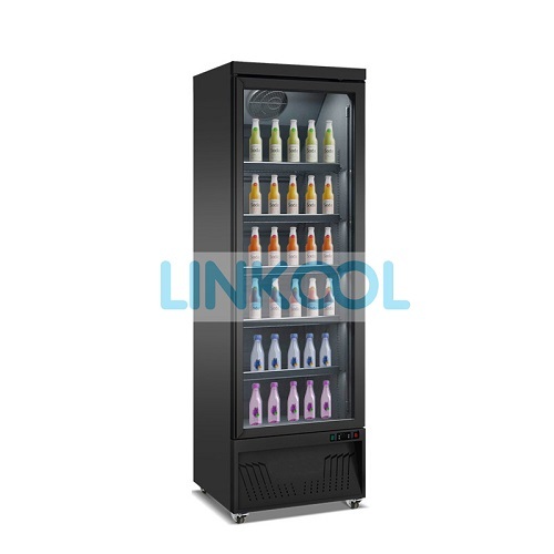 Wholesale Factory Direct Sale Single Glass Door Upright Display Refrigerator Commercial Beverage Cabinet Fridge
