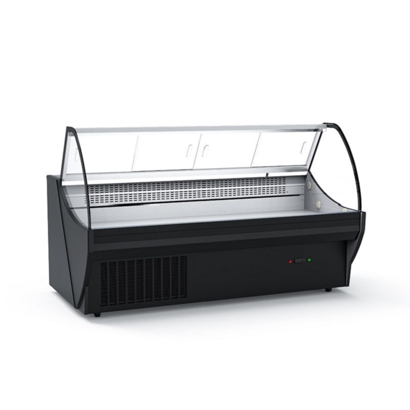 Meat Serve Over Display Counter Supermarket Meat Refrigerator Deli Cooler Showcase Commercial Refrigeration Equipment
