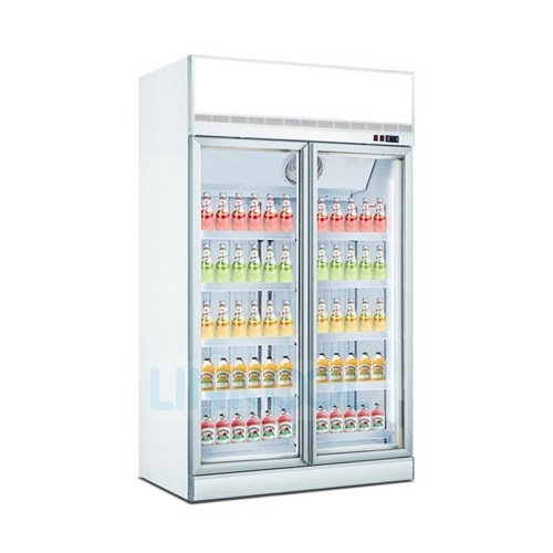 Inside Led Light Single-Temperature Glass Door Beer Fridge Drink Cooler Refrigerator
