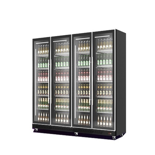 OEM Commercial Supermarket Refrigeration Equipment Upright Glass Door Beer Refrigerator