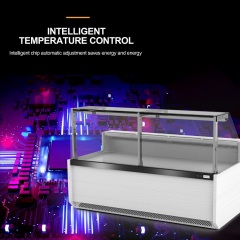 Butcher Shop Restaurant Supermarket Service Counter Glass Deli Cooler Meat Display Refrigerator