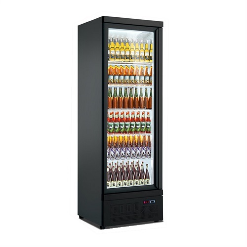 Wholesale Factory Direct Sale Single Glass Door Upright Display Refrigerator Commercial Beverage Cabinet Fridge