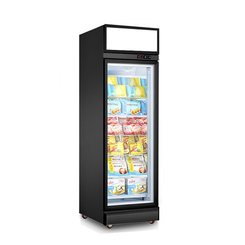 Standing Glass Door Frozen Cabinet Ice Cream Showcase Fridge Commercial Freezer Refrigerator