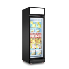 Standing Glass Door Frozen Cabinet Ice Cream Showcase Fridge Commercial Freezer Refrigerator
