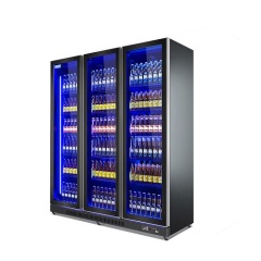 Commercial Supermarket Glass Door Chiller Drink Bottles Beverage Bar Fridge